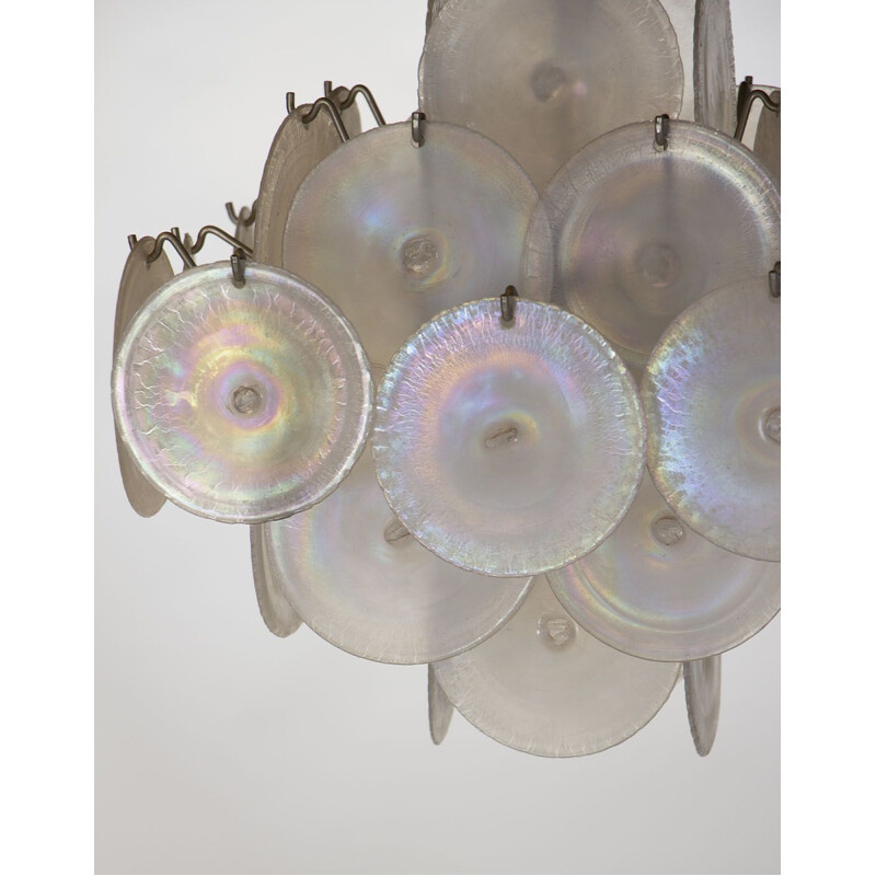 Vintage Murano glass pendant lamp by Carlo Nason for Vistosi, 1960