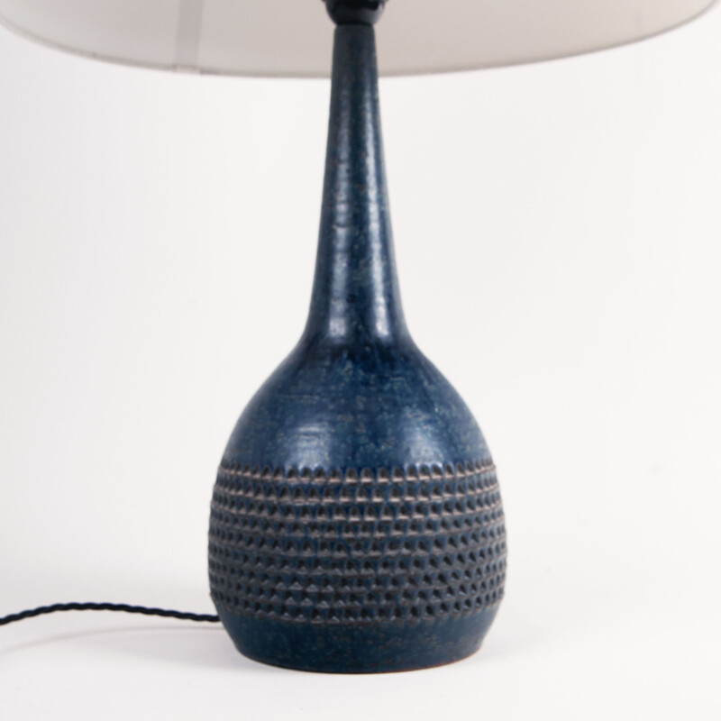 Lampe de table vintage émaillée bleue de Per Linnemann-Schmidt, Danemark 1960