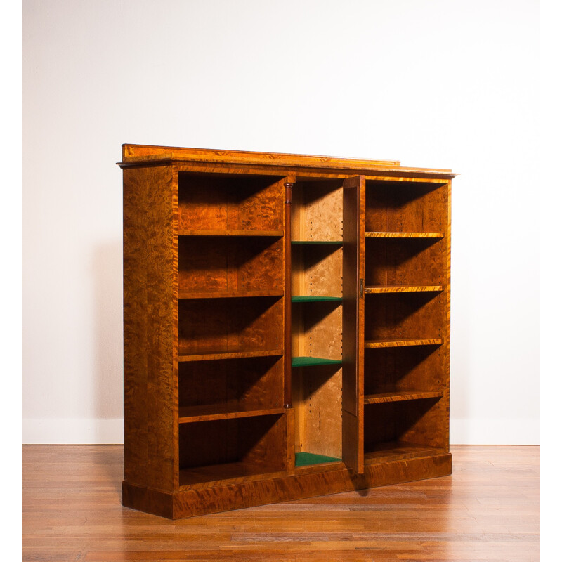 Mid century Swedish bookcase in zebrano - 1930s