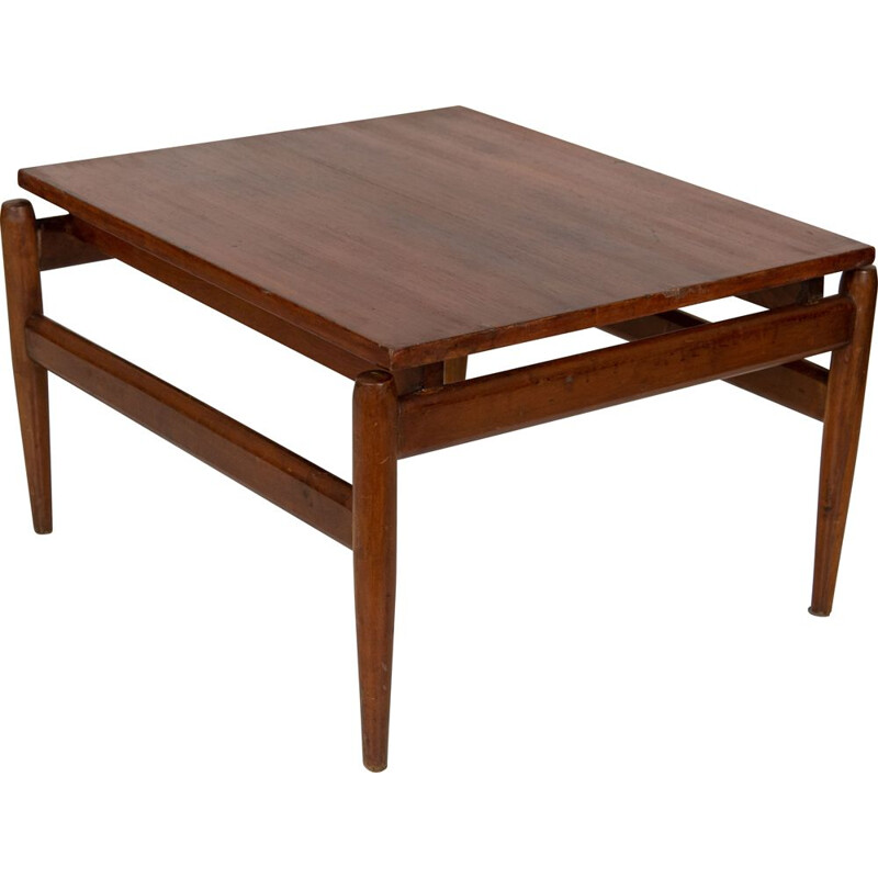 Vintage solid wood coffee table by Ico Parisi, Italy 1950-1960