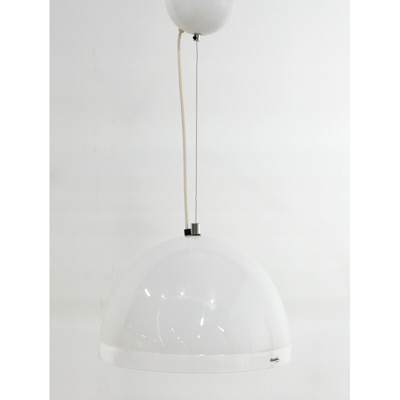 White Italian pendant lamp, Harvey GUZZINI - 1980