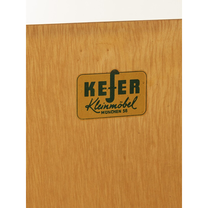 Vintage walnut sideboard with hairpin legs by Kefer Kleinmöbel, Germany 1950
