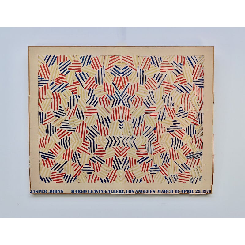 Vintage "Corpse and Mirror" painting by Jasper Johns, USA 1978s