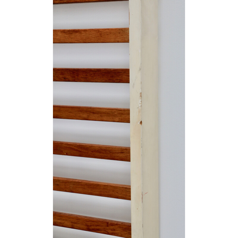 Vintage wooden wall coat rack, Italy 1960