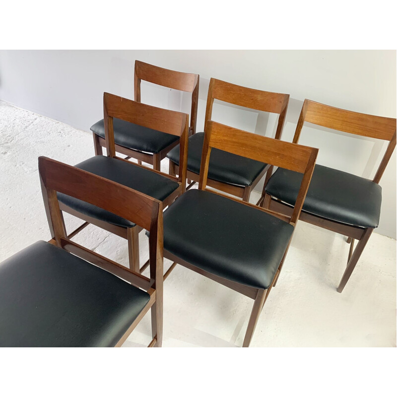 Set of 6 mid century Danish dining chairs, 1960s