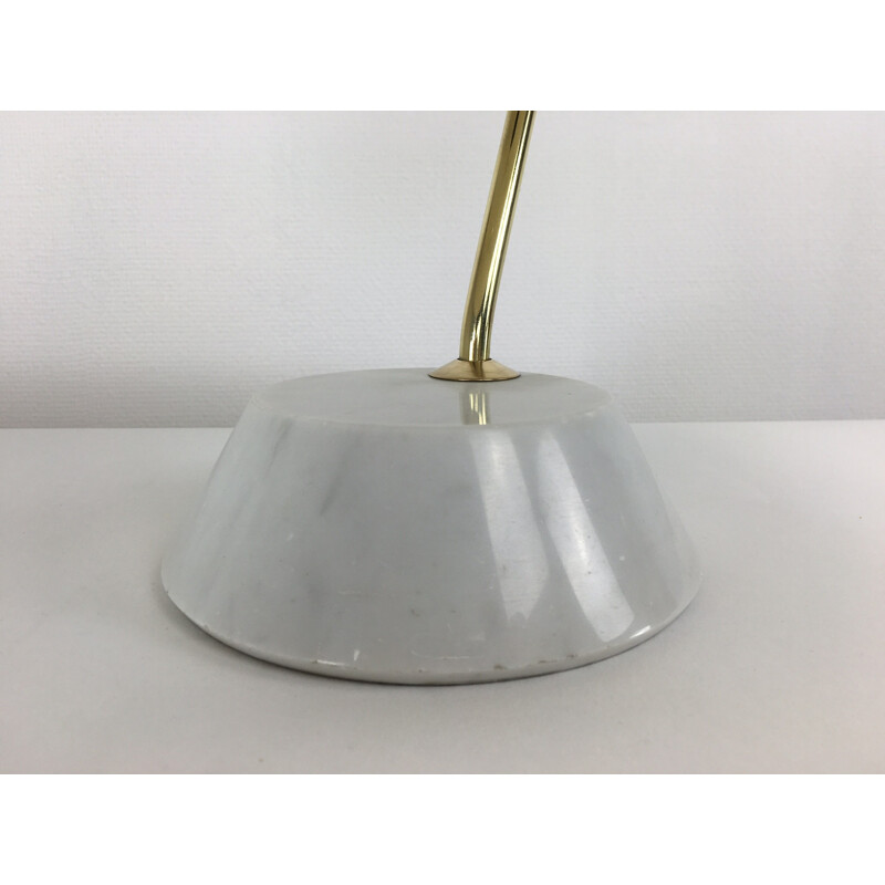 Stilnovo table lamp in marble and brushed brass, Bruno GATTA - 1960s