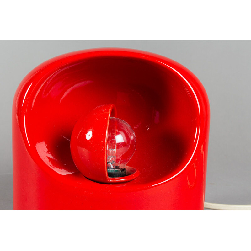 Vintage red table lamp by Marcello Cuneo for Gabbianelli, 1960