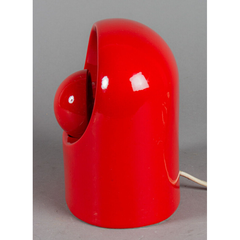 Lampe à poser vintage rouge de Marcello Cuneo pour Gabbianelli, 1960