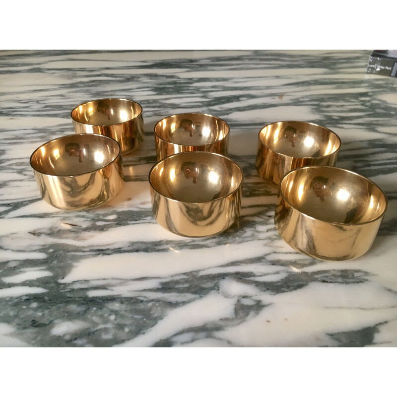 Vintage gold-plated service by Pierre Forsell for Skultuna, Sweden 1970