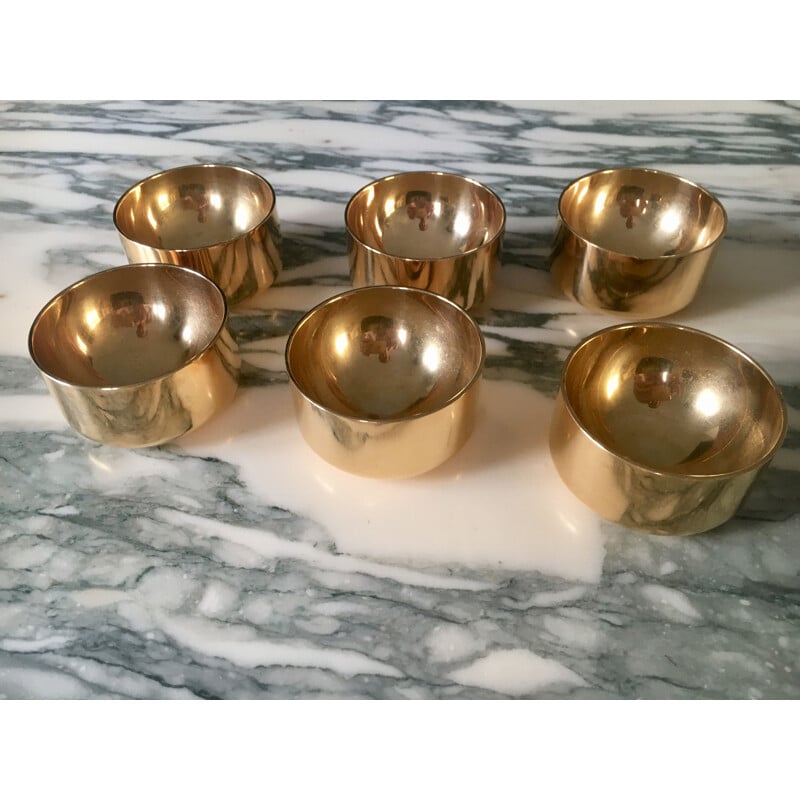 Vintage gold-plated service by Pierre Forsell for Skultuna, Sweden 1970
