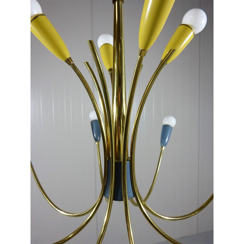 Mid century 12-armed pendant light - 1950s