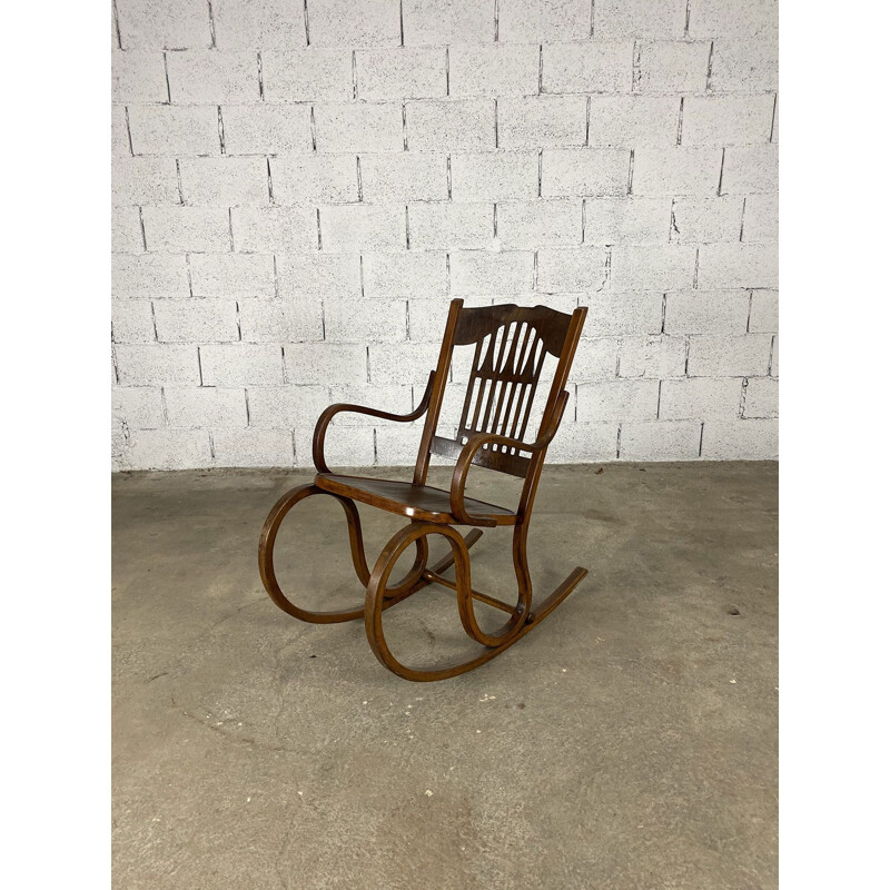 Cadeira de baloiço Vintage de Gustav Siegel para Jacob