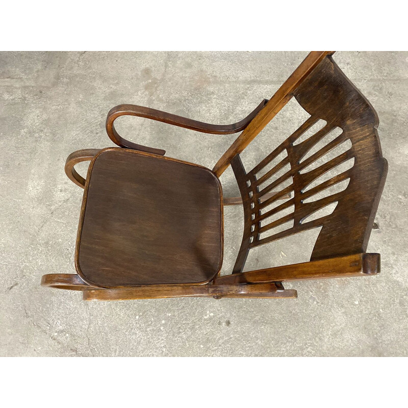 Vintage rocking chair by Gustav Siegel for Jacob & Josef Kohn, 1900