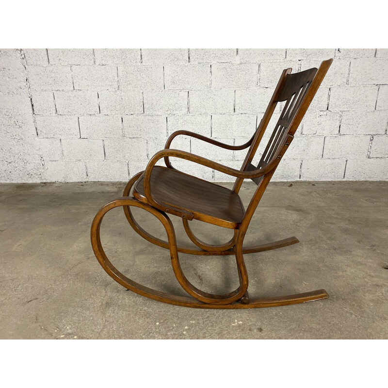 Cadeira de baloiço Vintage de Gustav Siegel para Jacob