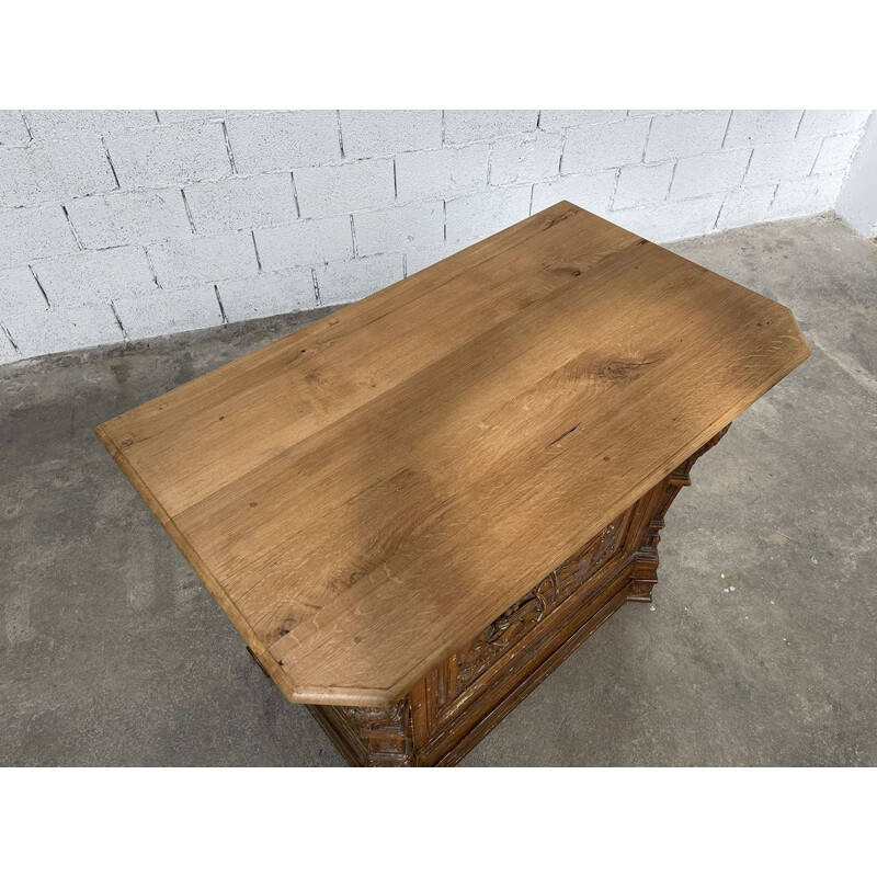 Vintage pine and oak reception desk