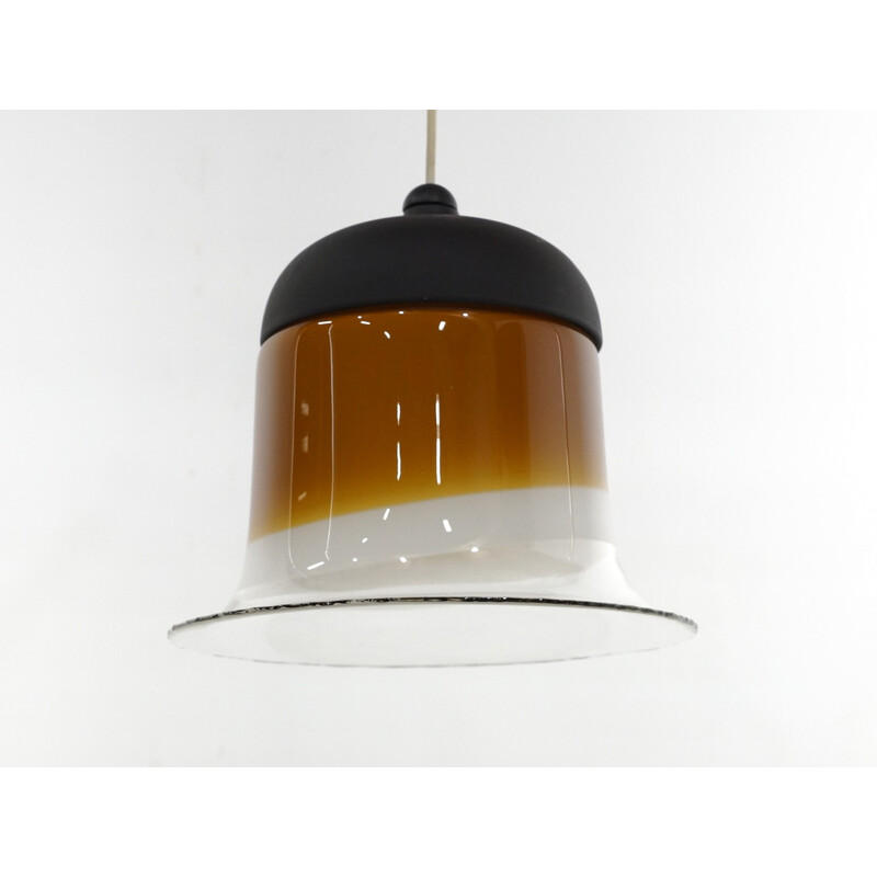 Vintage Peil & Putzler glass pendant lamp - 1960s