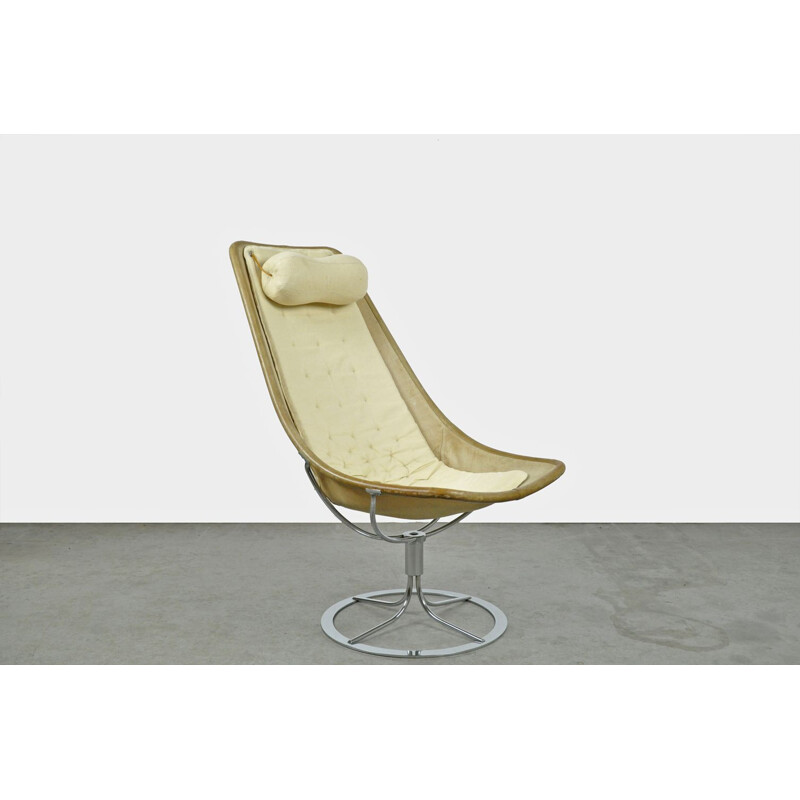 Vintage iconic swivel armchair "Jetson" by Bruno Mathsson for Dux, Sweden 1970s