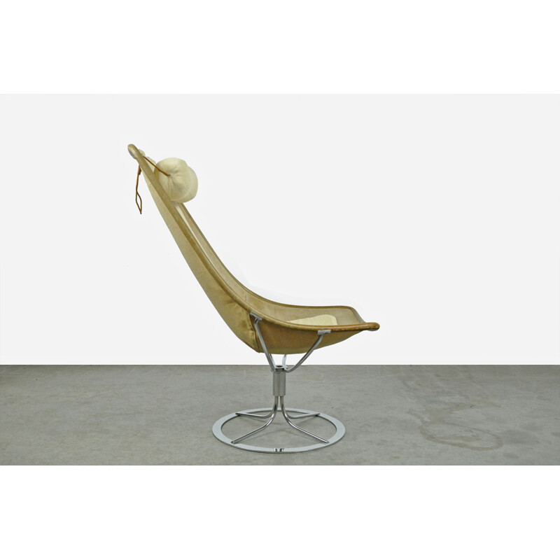 Vintage iconic swivel armchair "Jetson" by Bruno Mathsson for Dux, Sweden 1970s