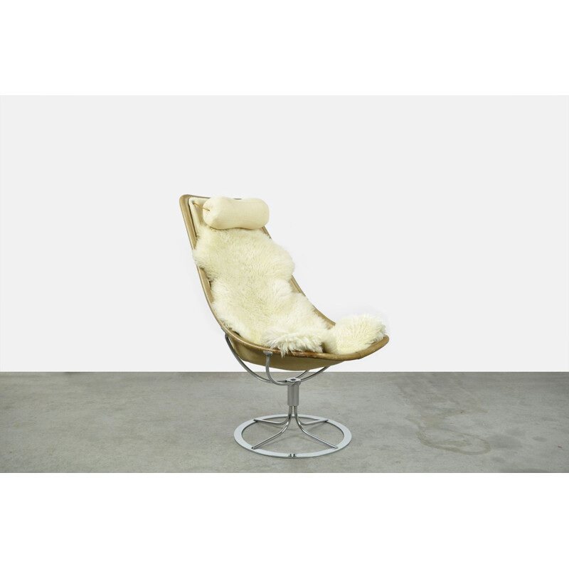 Vintage iconic swivel armchair "Jetson" by Bruno Mathsson for Dux, Sweden 1970s