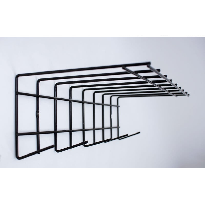 Vintage String wall coat and hat rack, 1960s