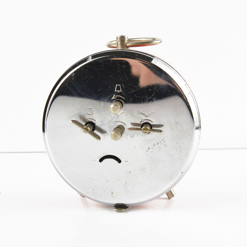 Relógio de alarme mecânico Vintage de Prim, Checoslováquia 1960