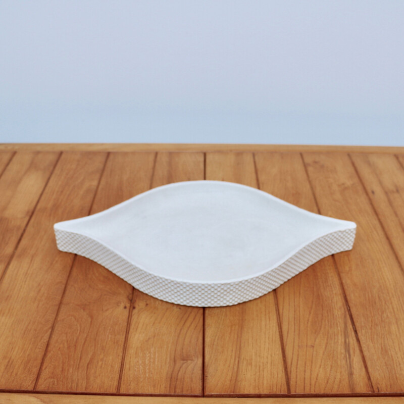 Vintage ceramic dish by Ambrogio Pozzi for Franco Pozzi, Italy 1970