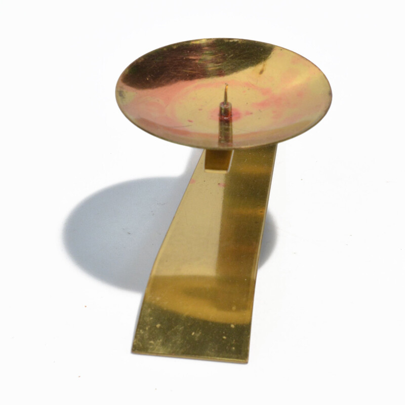 Vintage brass candlestick, Belgium 1960-1970