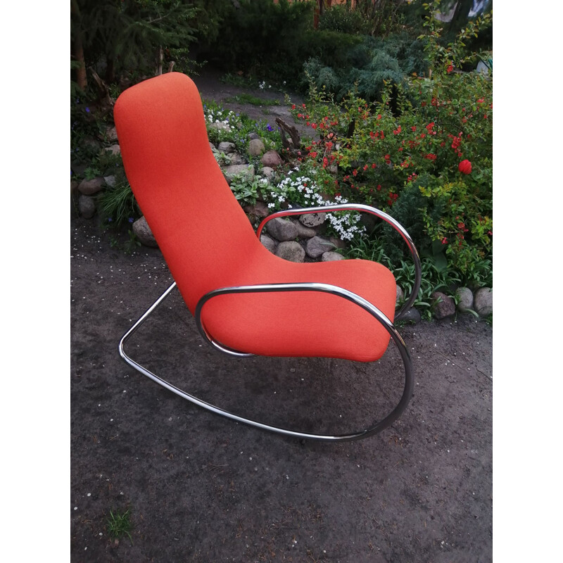 Chaise à bascule vintage S 826 par U. Böhme pour Thonet, 1971