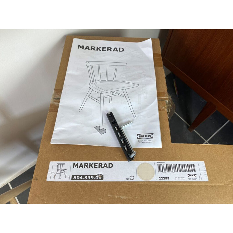 Vintage Markerad chair by Virgil Abloh for Ikea Off-white