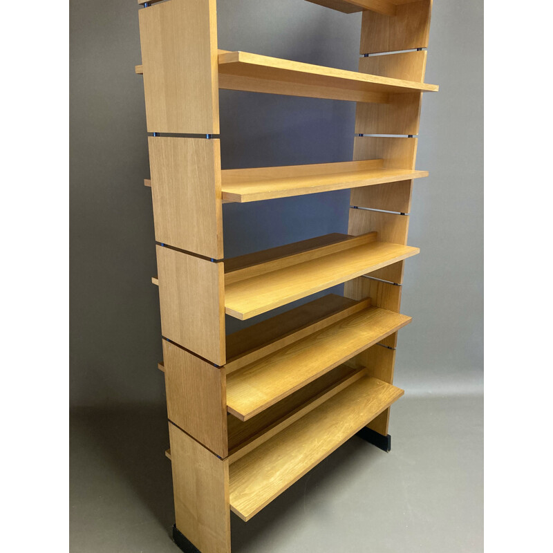 Vintage modular bookcase in ash, 1950