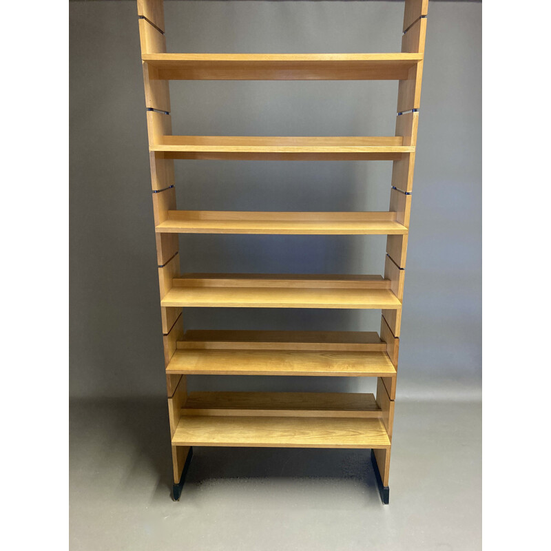 Vintage modular bookcase in ash, 1950