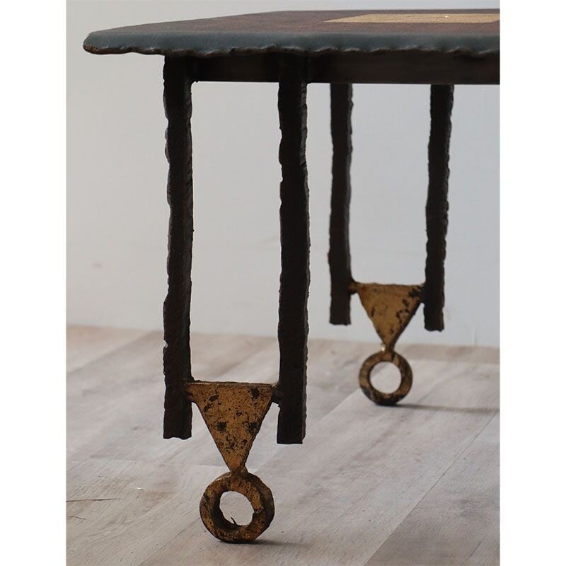 Table basse sculpturale vintage par Jean-Jacques Argueyrolles, France 1990