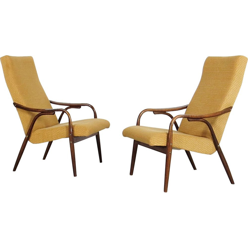 Ein Paar Vintage-Sessel, Tschechoslowakei