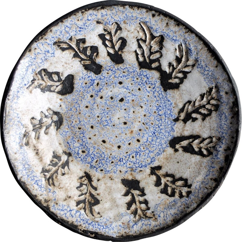 Vintage circular ceramic dish by Albert Thiry and Vallauris, 1960s