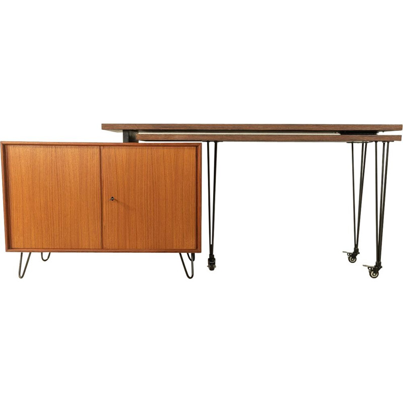 Vintage desk in teak veneer by Heinrich Riestenpatt, Germany 1960s