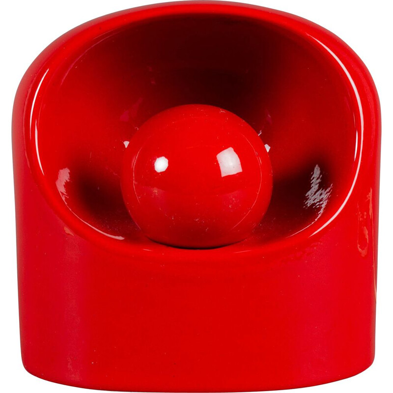 Vintage red table lamp by Marcello Cuneo for Gabbianelli, 1960