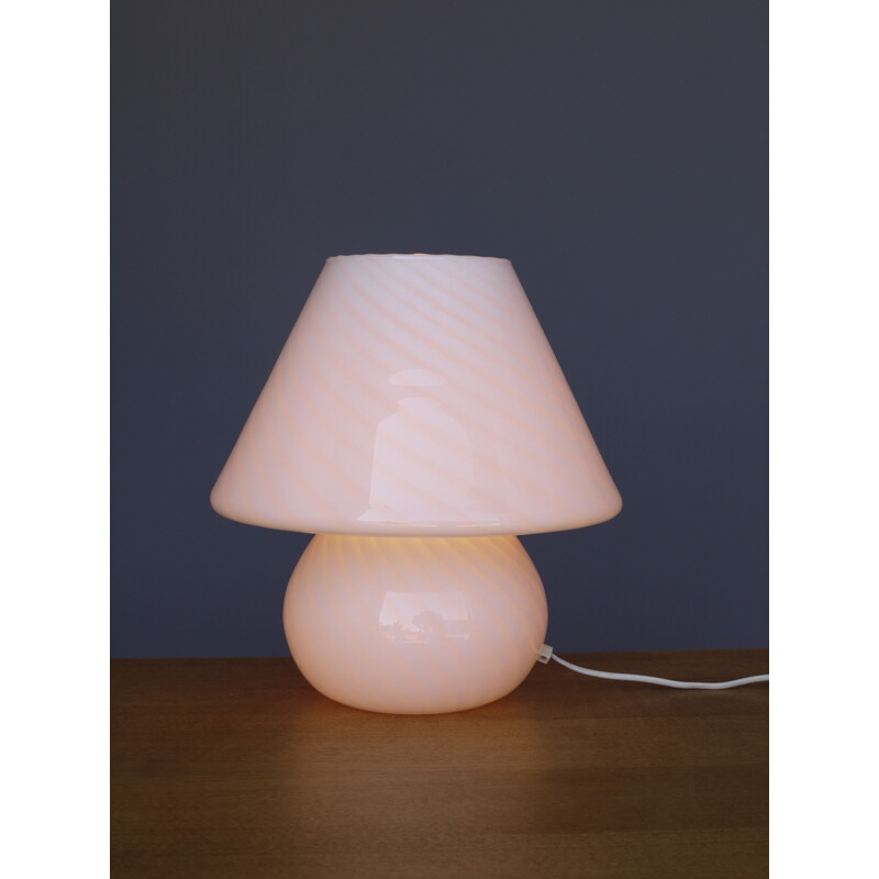 Vintage Murano glazen paddestoel lamp, Italië 1970