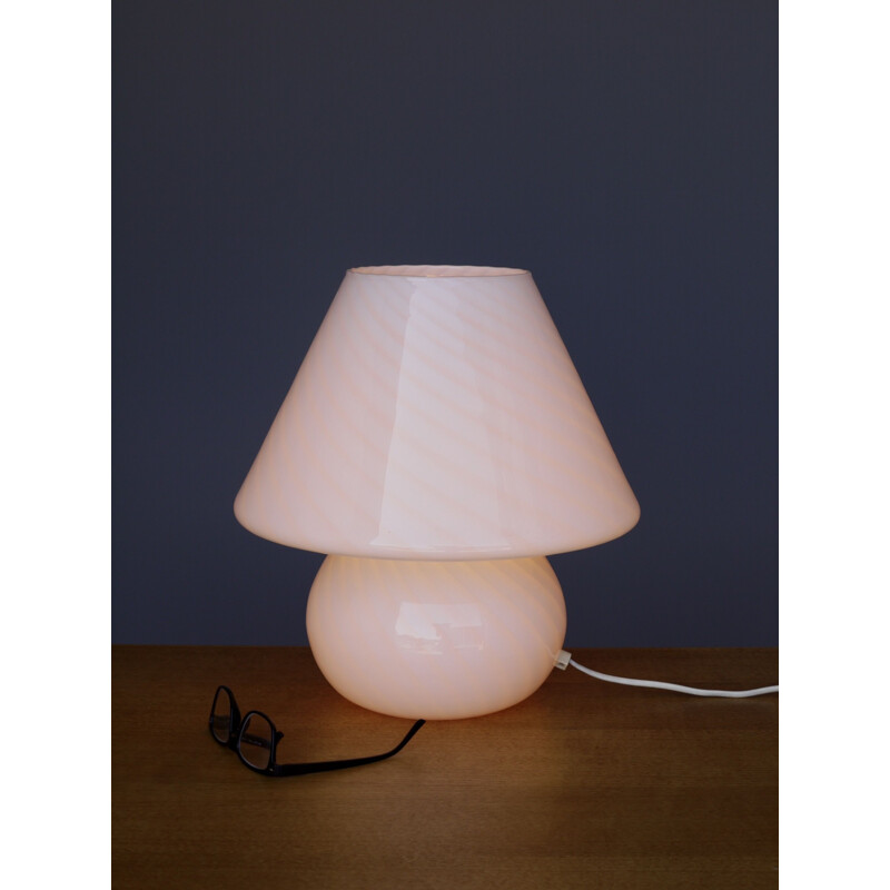 Vintage Murano glazen paddestoel lamp, Italië 1970