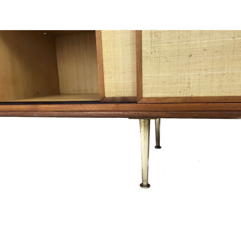 Dutch Fristho sideboard in walnut and brass, William WATTING - 1950s