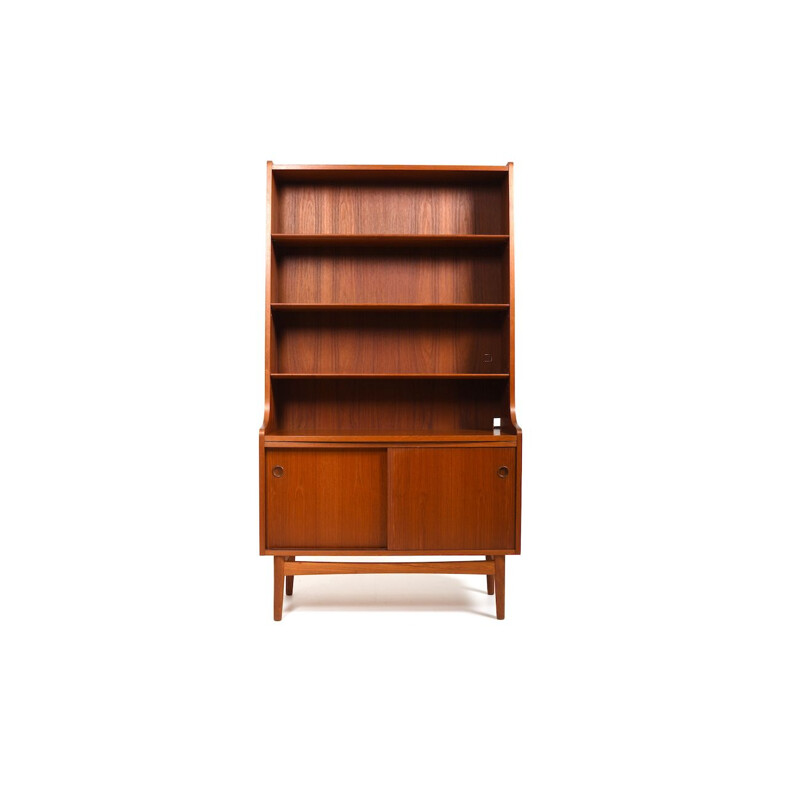 Paire of vintage bookcases in teak by Johannes Sorth, Denmark 1960s