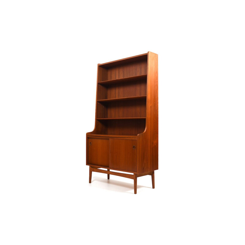 Paire of vintage bookcases in teak by Johannes Sorth, Denmark 1960s