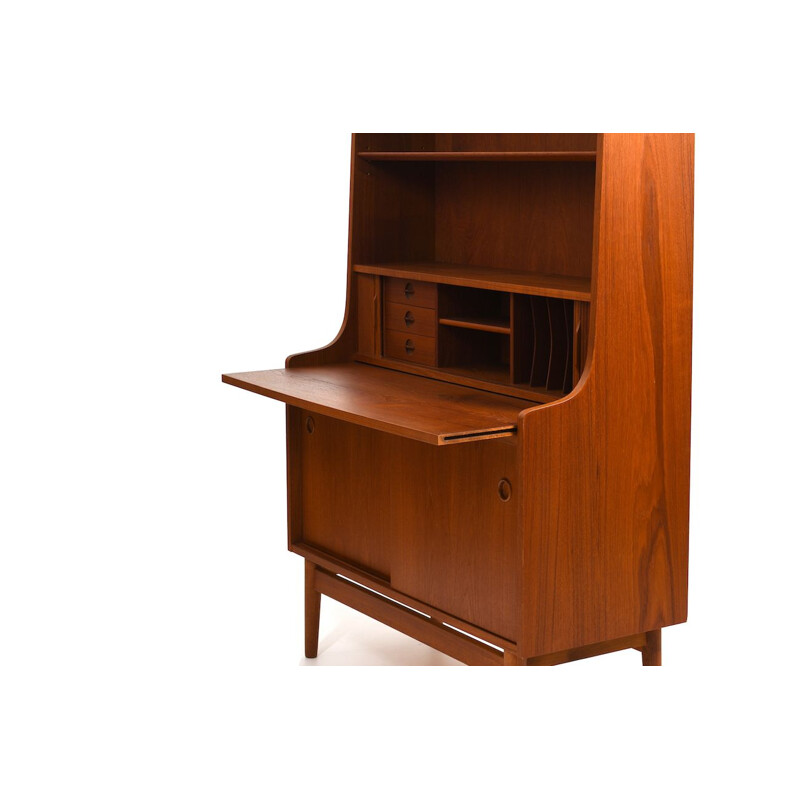 Paire of vintage bookcases in teak by Johannes Sorth, Denmark 1960s
