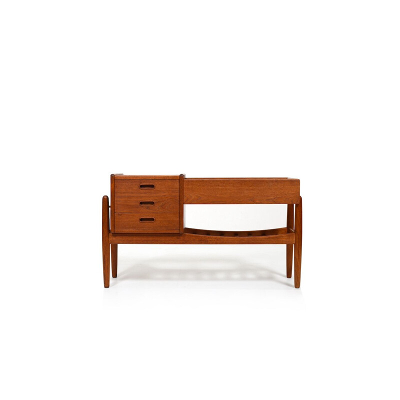 Vintage teak planter with drawers by Arne Wahl Iversen for Vinde Mobelfabrik, 1960