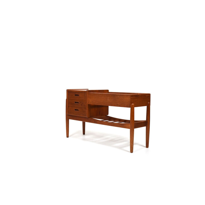 Vintage teak planter with drawers by Arne Wahl Iversen for Vinde Mobelfabrik, 1960