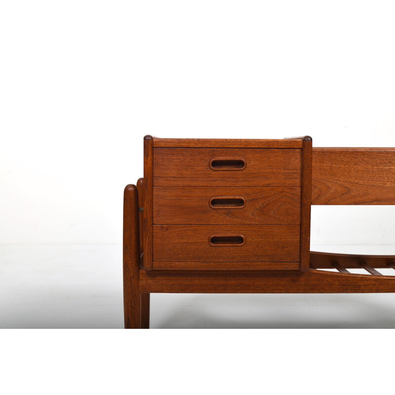 Vintage teak planter with drawers by Arne Wahl Iversen for Vinde Mobelfabrik, 1960