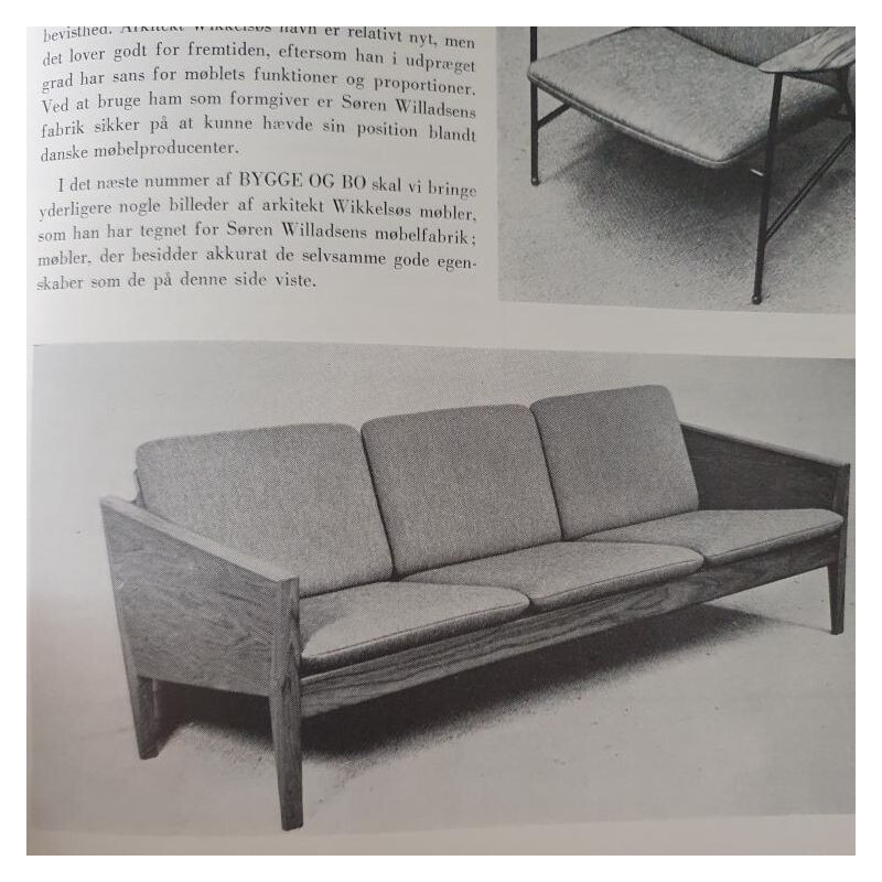 Vintage 3-Sitzer-Sofa aus Eiche von Illum Wikkelsø für Søren Willadsen's Møbelfabrik, 1950