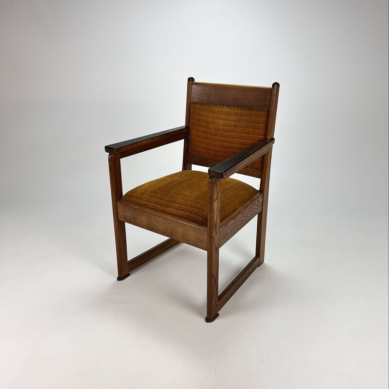 Vintage Art Deco Armchair From Amsterdam School, 1930S