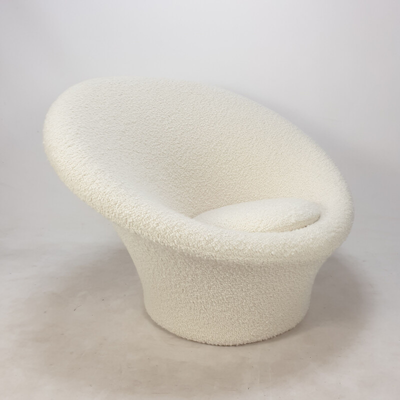 Vintage armchair with mushroom-shaped footrest by Pierre Paulin for Artifort, 1960