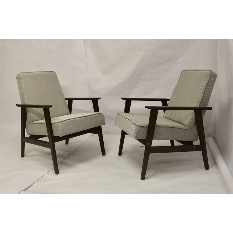 Paar vintage 300-190 fauteuils van Henryk Lis, 1970