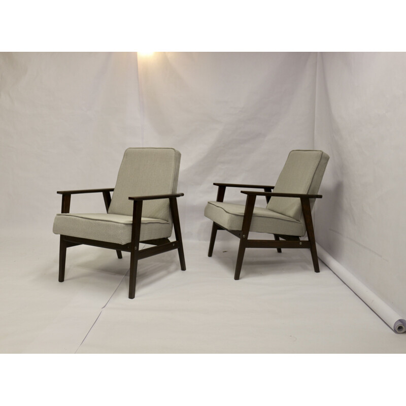 Pair of vintage armchairs 300-190 by Henryk Lis, 1970s